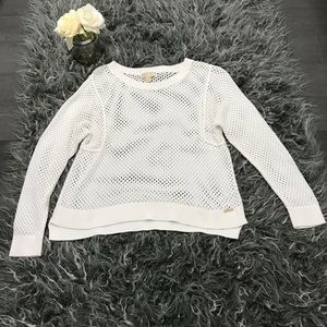 Michael Kors Sweater White Open Knit Beach Lightweight
